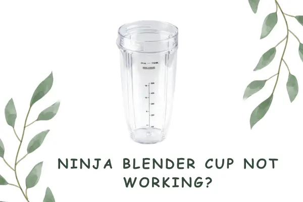 Ninja blender cup not working?